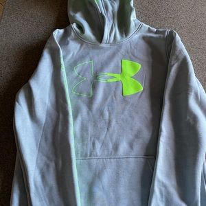 Grey/Neon Green Under Armor Hoodie (Youth Boys)